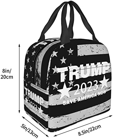 Swpwab Trump 2023 Save America Opakovane Použiteľná Prenosná Fólia Zahustená Izolovaná Taška Bento Pre Mužov
