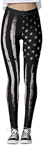 Plus veľkosť Jóga nohavice pre ženy 3x Flare USA bežecké nohavice vlajka vlastenecké Americké Pilates pre ženy