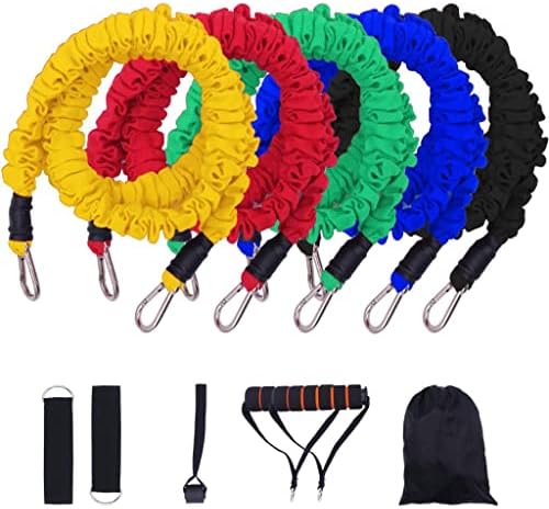 Sada odporových pások DOUBAO 100-150LB s ochrannými nylonovými rukávmi Fitness elastické pásy pre domáce tréningové