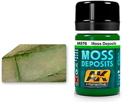 AK Interactive Moss Deposit smaltová Farba 35ml Fľaša-Hobby a záhrada