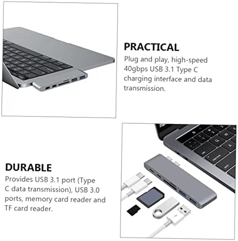 SOLUSTRE 8pcs 6 Typec Expansion Dock USB adaptér počítačový adaptér Laptop USB rozbočovač dát USB rozbočovač