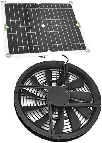 Solárny ventilátor, 100 W vodotesný solárny Panel a 9,8 palcový vysokorýchlostný skleníkový Ventilátor, ventilačná