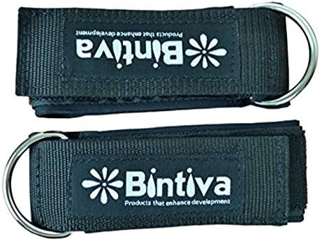 Bintiva Extra široké členkové / zápästné popruhy, s jedinečným komfortným polstrovaním, hrubým popruhovým kovovým