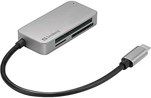 Sandberg USB-C Multi Card Reader Pro USB-C Multi Card Reader Pro, 136-38, SD, SDHC, SDXC, xD, Čierna, USB 3.2